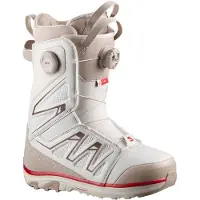 Salomon Snowboard - Scarponi da snowboard - Ivy BOA SJ BOA Almond Milk/White Pepper/Haute Red per Donne - Taglia 39 - Bianco