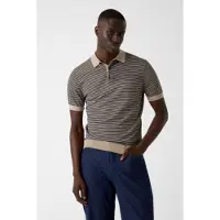 GUESS per uomo. M6YR26Z0931 Polo in misto lana marrone (L), Casual, Multicolore, Cotone, Manica corta