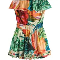 Next Tuta jumpsuit crema / smeraldo / arancione scuro / granatina