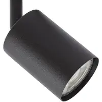 LINDBY Faretto da soffitto Bravius, nero, a 4 luci, in ferro