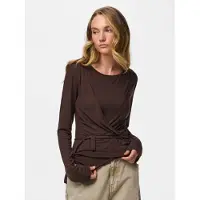Pieces Top A Maniche Lunghe | Marrone | S