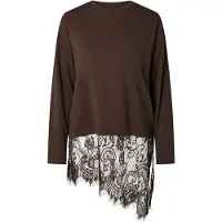 Pieces Top A Maniche Lunghe | Marrone | XL