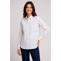 Barbour per donna. LSH1771 Camicia Adalyn bianco (L), Casual, Cotone, Manica lunga