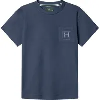 Hackett London per ragazzo. HK5000070 Maglietta H Pocket blu marino (5años= 110cm), Casual, Cotone, Manica corta, Navy, moda per bambini