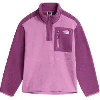 The North Face Kid's Teen Yumiori 1/4 Zip Jacket Pullover in pile Bambini (S, fuchsia/lilla)