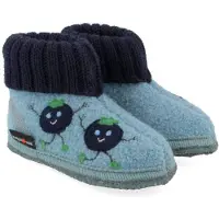 Haflinger Kid's Hüttenschuh Blaubeere Pantofole Bambini (24, turchese)