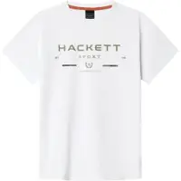 Hackett London per ragazzo. HK5000065 T-shirt bianca Hs Legacy (9/10años= 134/140cm), Bianco, Casual, Cotone, Manica corta, moda per bambini