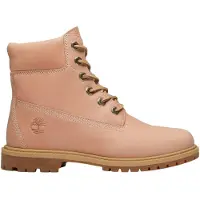 Timberland - Premium 6" Lace Up Boot W Light Pink Full Grain per Donne in Pelle - Taglia 7 US