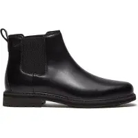 Timberland per uomo. TB0A42PGW021 Stivali Chelsea in pelle nera Stormbucks (41), Nero, Basso, Nessuno, Casual