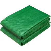 vidaXL Telo piano con occhielli, 2 pezzi, verde, 2 x 2 metri, 260 g/m² in polietilene