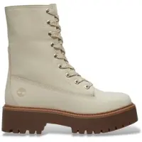 Timberland per donna. TB0A5SAHEN71 Stivali in pelle beige Stone Street (39.5 W), Basso, Stringhe, Casual