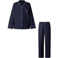 Hackett London per uomo. HMU200066 Pigiama Harry Woven blu marino (L), Homewear, Cotone, Manica lunga, Navy