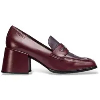 Wonders per donna. H-6402_1960_11722 Mocassini in Pelle Victoria 02 Bordeaux (40), 5 a 8cm, Nessuno, Casual, Granata, Classico
