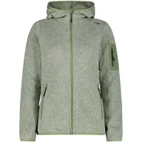 CMP Women's Jacket Fix Hood Jacquard Knitted 3H19826 Giacca in pile Donna (48, olivia/grigio)