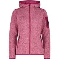 CMP Women's Jacket Fix Hood Jacquard Knitted 3H19826 Giacca in pile Donna (50, fuchsia)