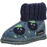 Haflinger Kid's Hüttenschuh Blaubeere Pantofole Bambini (27, turchese)