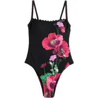Ted Baker Costume intero modellante verde / rosso violaceo / mirtillo / nero