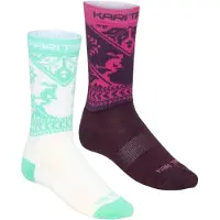 Kari Traa Women's Puffin Sock 2 Pack Calze merino Donna (38/39, variopinto)