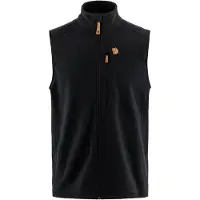 Fjällräven Övik Lite Fleece Vest Gilet in pile Uomo (XL, nero)