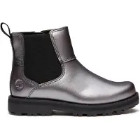 Timberland unisex per bambino. TB0A6BHAANO1 Stivaletti Chelsea in pelle Courma Kid grigi (35), Argento, Basso, Cerniera, Casual, moda per ba