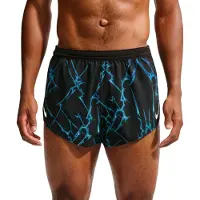 Nike Running - Short leggero e traspirante - M Dri-Fit ADV Aeroswift 2In Aop Short Black White per Uomo - Taglia M - Nero