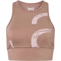 Super.natural Women's Capital Logo LF Top Reggiseno sportivo Donna (S, marrone)