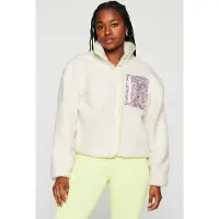 Fabletics Tahoe Teddy Jacket Bone/cosmic Splatter/morning Dew Taglia: S REG | Giacche invernali Outlet | Donna | Bianco