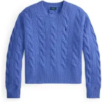 Ralph Lauren per donna. 211A91216012 Maglione blu in lana e cashmere (M), Casual, Manica lunga