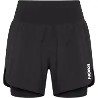 Hoka One One Women's Glide Short Mr 5'' 2In1 Pantaloncini da running Donna (XS, nero)