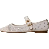 Super Mode Ballerina 'M&M Mira Max Ballerinas mit Riemchen' beige