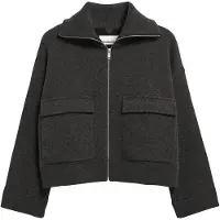 Armedangels Women's Cotton-Wool Knit Jacket Giacca tempo libero Donna (XL, nero)