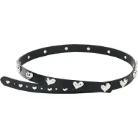 Desigual , Cintura in pelle con stelle, Cow Leather, Nero, 90