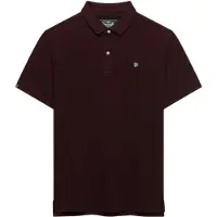 Superdry per uomo. M1110451A Polo Vintage Destroy bordeaux (S), Casual, Cotone, Manica corta