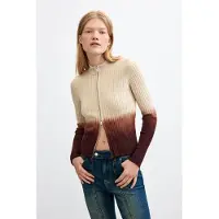 Desigual , Maglione a costine con zip, Donna, Marrone, S