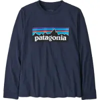 Patagonia Kid's L/S P-6 Logo T-Shirt Maglione Bambini (M, blu)
