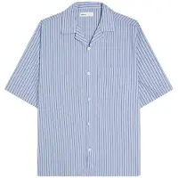 Bershka Camicia blu chiaro / marrone chiaro