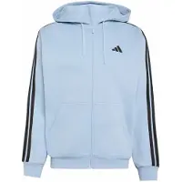 Adidas Essentials 3-Stripes Fleece Full-Zip Hoodie Felpa con cappuccio Uomo (XL, blu)
