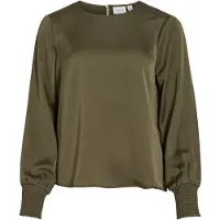 Vila Viellette Round Neck Top A Maniche Lunghe