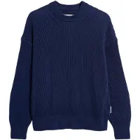 Armedangels Women's Vanisé Rib Knit Sweater Maglione Donna (XXL, blu)