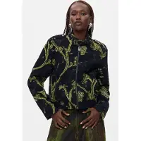 Desigual , giubbotto stampato flocked, Donna, Nero, M
