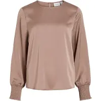 Vila Viellette Round Neck Top A Maniche Lunghe