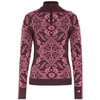 Kari Traa Women's Saga Half Zip Intimo lana merinos Donna (S, lilla)