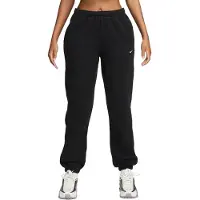 Nike Women's Studio Fleece MW MR Std Cuffed Pant Pantaloni da allenamento Donna (XS, nero)