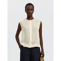 Selected Camicia Senza Maniche Donne Bianco 42