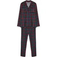 Trendyol Pigiama lungo navy / abete / lampone / nero