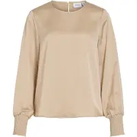 Vila Viellette Round Neck Top A Maniche Lunghe