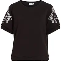 Vila Visiffi Round Neck Felpa A Maniche Corte