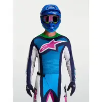 Alpinestars Maglia Techstar Maven 2027 White Blithe Blue Green Fluo
