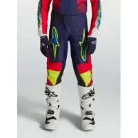 Alpinestars Pantaloni Fluid Drag Ragazzo 2027 Blue Navy Fire Red White, Taglia: 30
