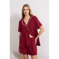 Trendyol Shorty bordeaux / bianco